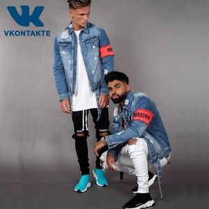 Bomber Jeans Jackets Classic Broken Washed Coat